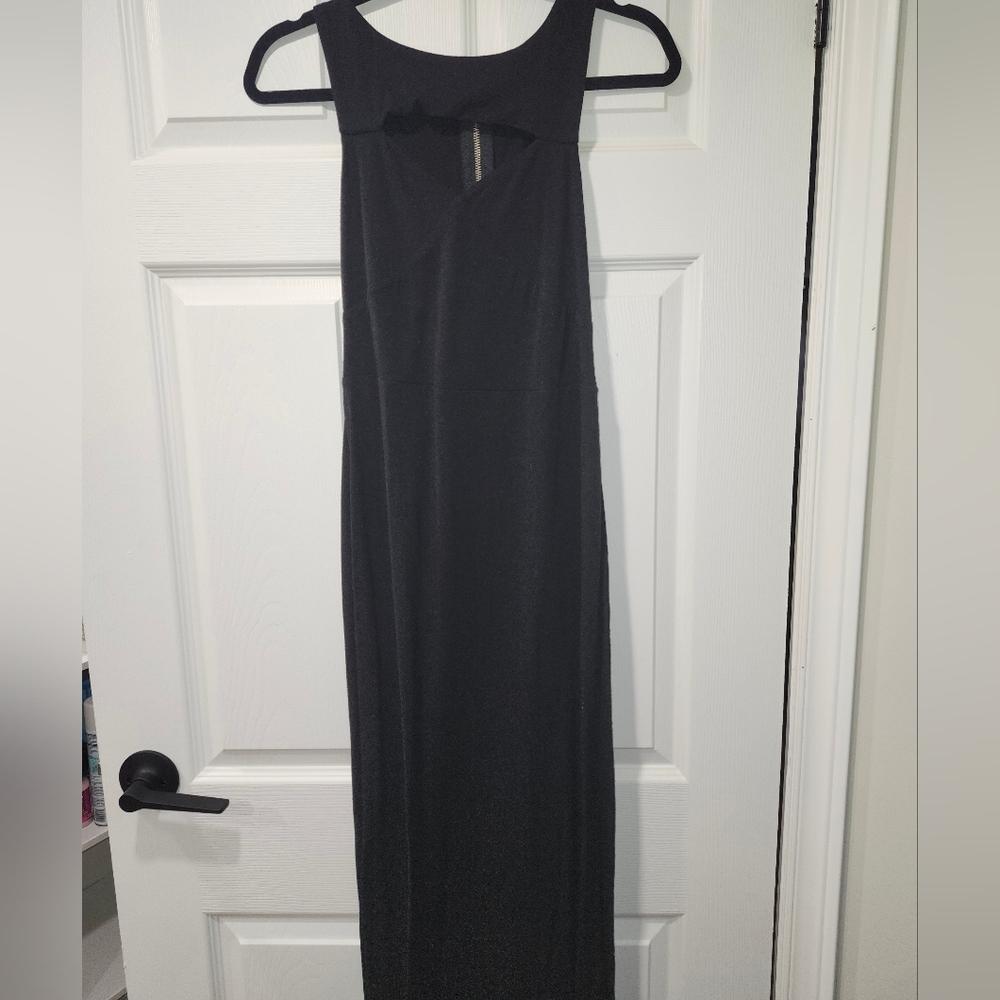 Black floor length dress